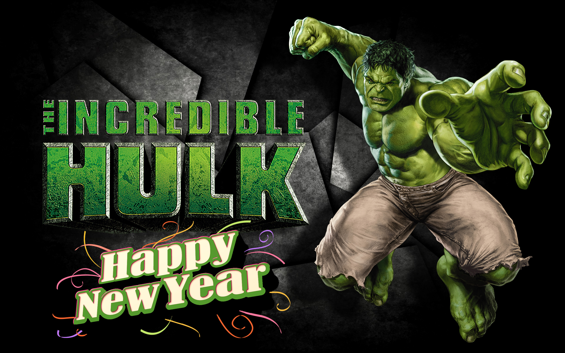Happy New Year Incredible Hulk Marvel Avenger Superhero Pc Hd Wallpaper