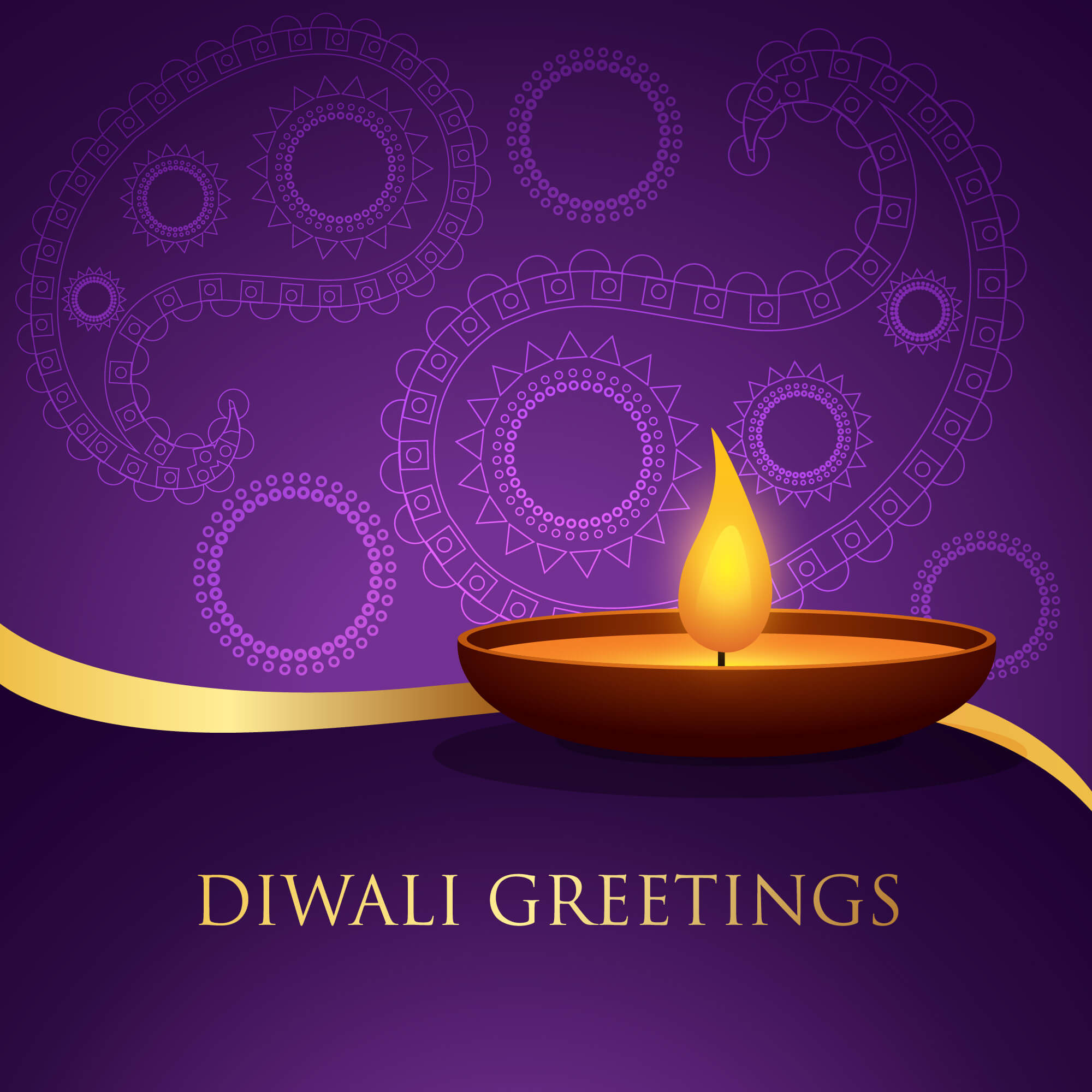 Happy Diwali Greeting Card Template Free