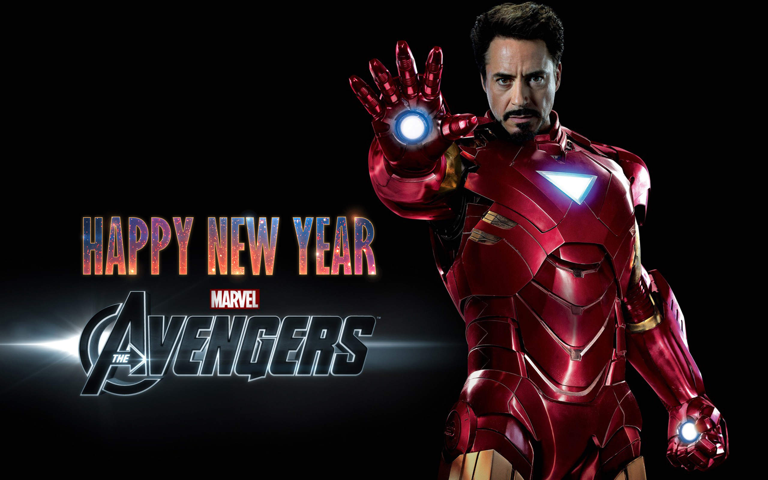 Happy New Year Wishes Super Hero Ironman Kids Hd Wallpaper