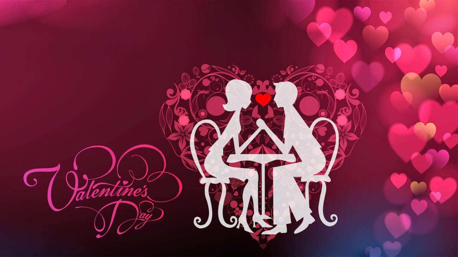 Happy Valentine Day Couple Sitting Romance Love Image Photo Hd Wallpaper