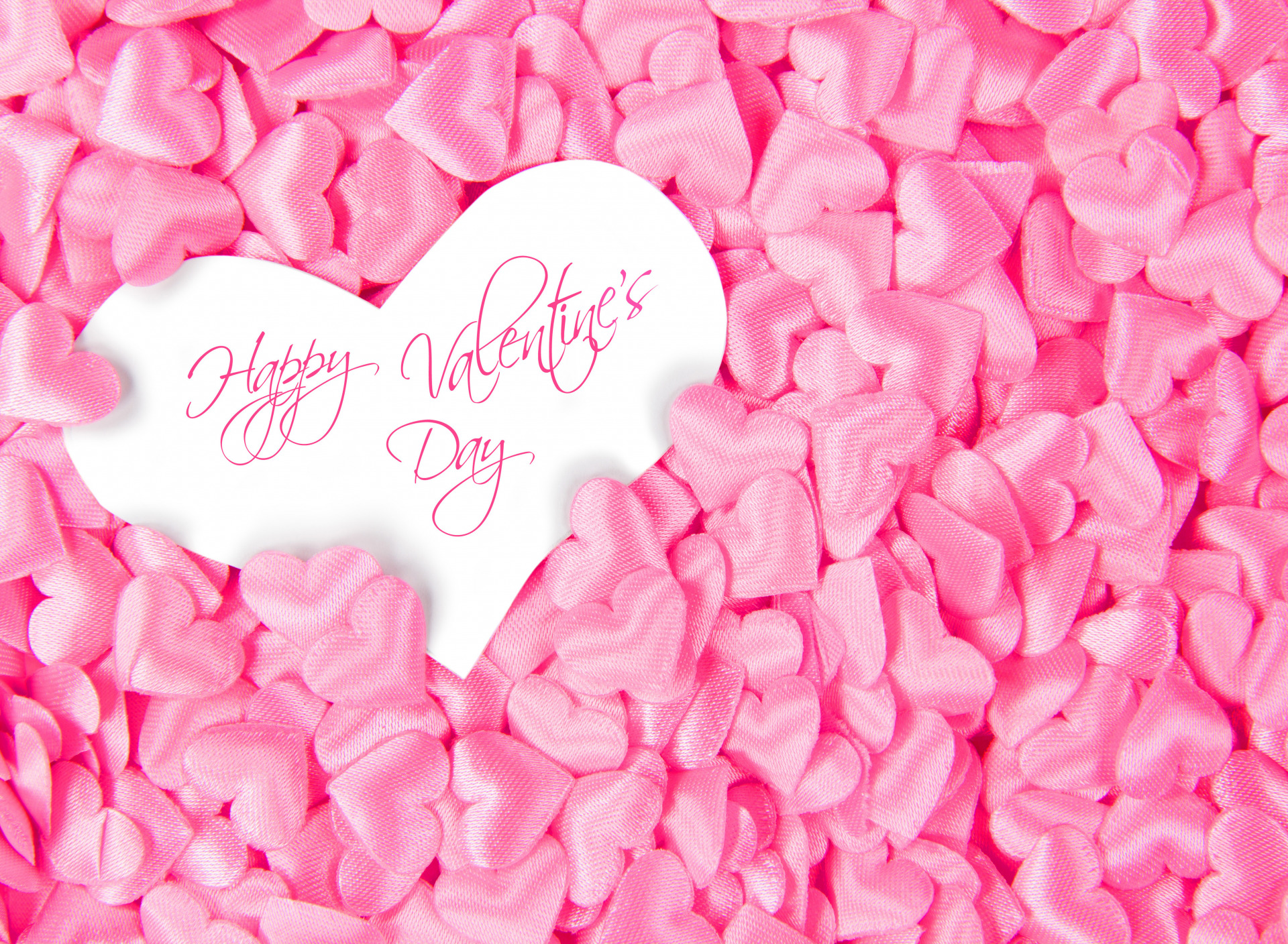 Happy Valentines Day Text Pink Hearts Collection Graphic Cute Hd Wallpaper