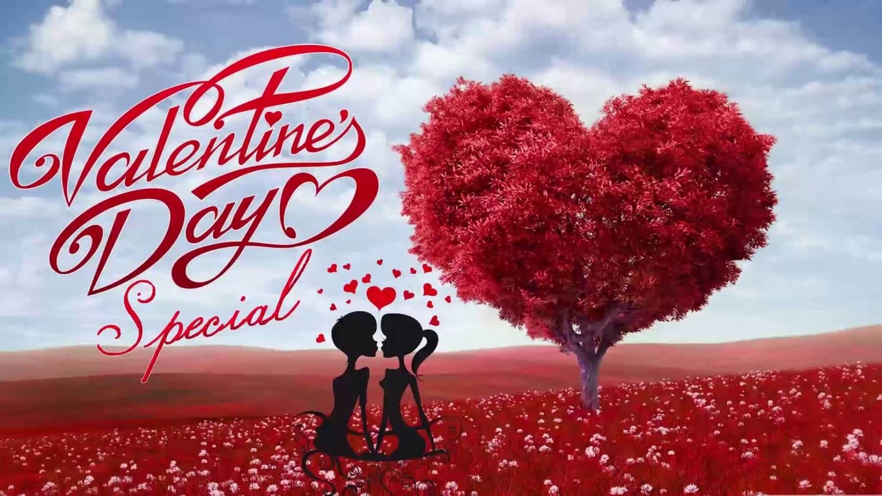Valentines Day Specials Hearts Love Wishes Image Background Hd Wallpaper