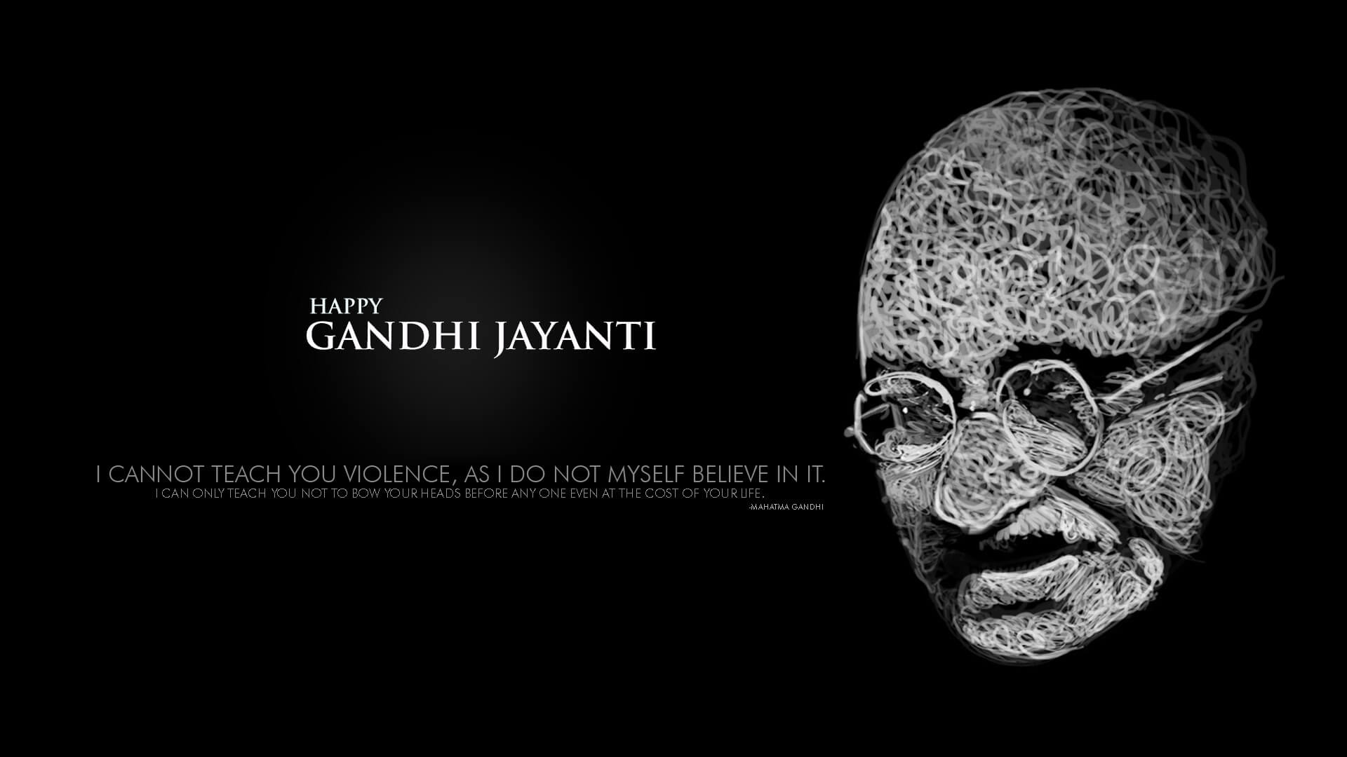 Gandhi Jayanti October 2 Non Violence Quotes Hd Pc Wallpaper