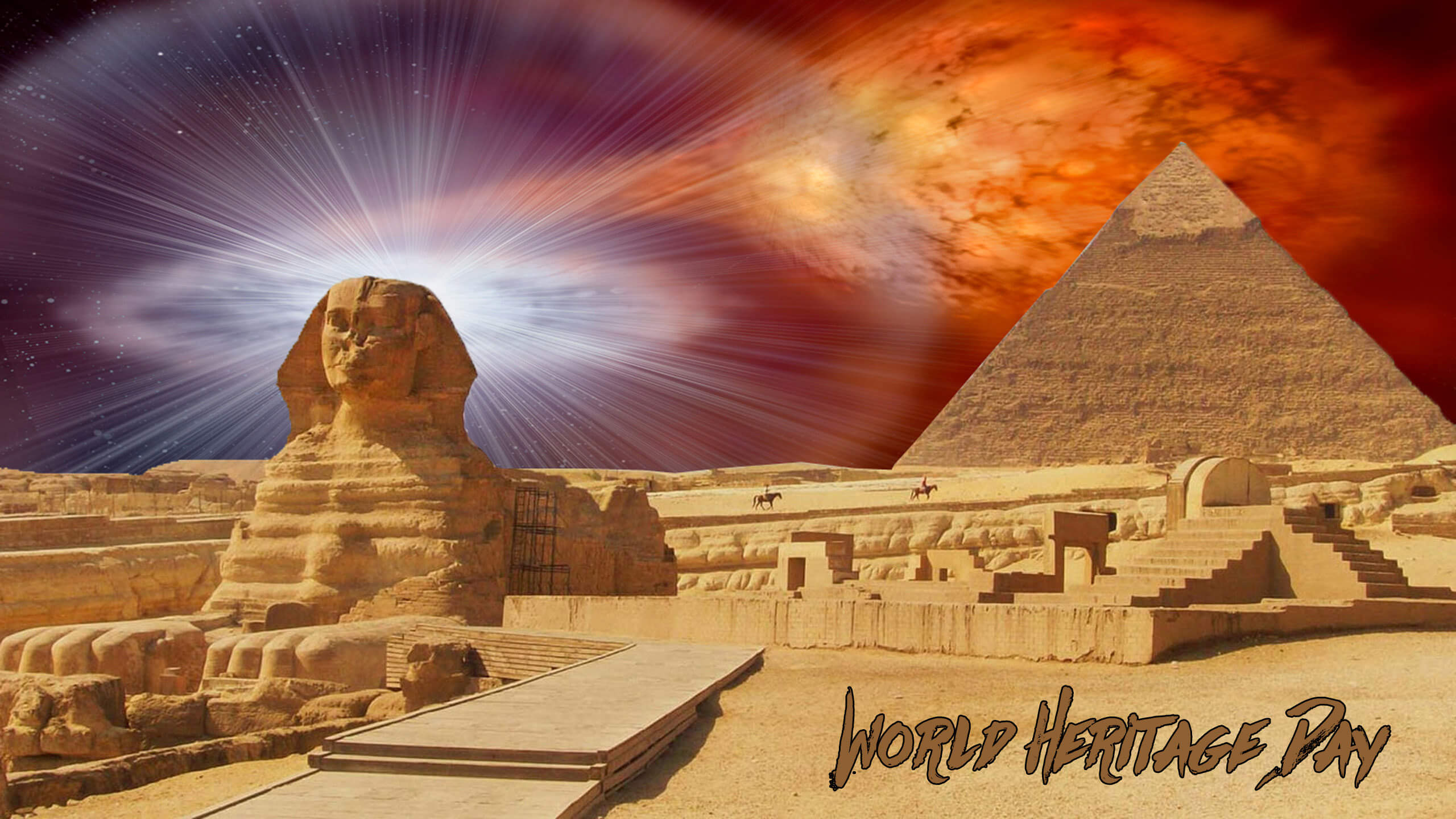 World Heritage Day Egypt Pyramid Sphinx Laptop Hd Wallpaper