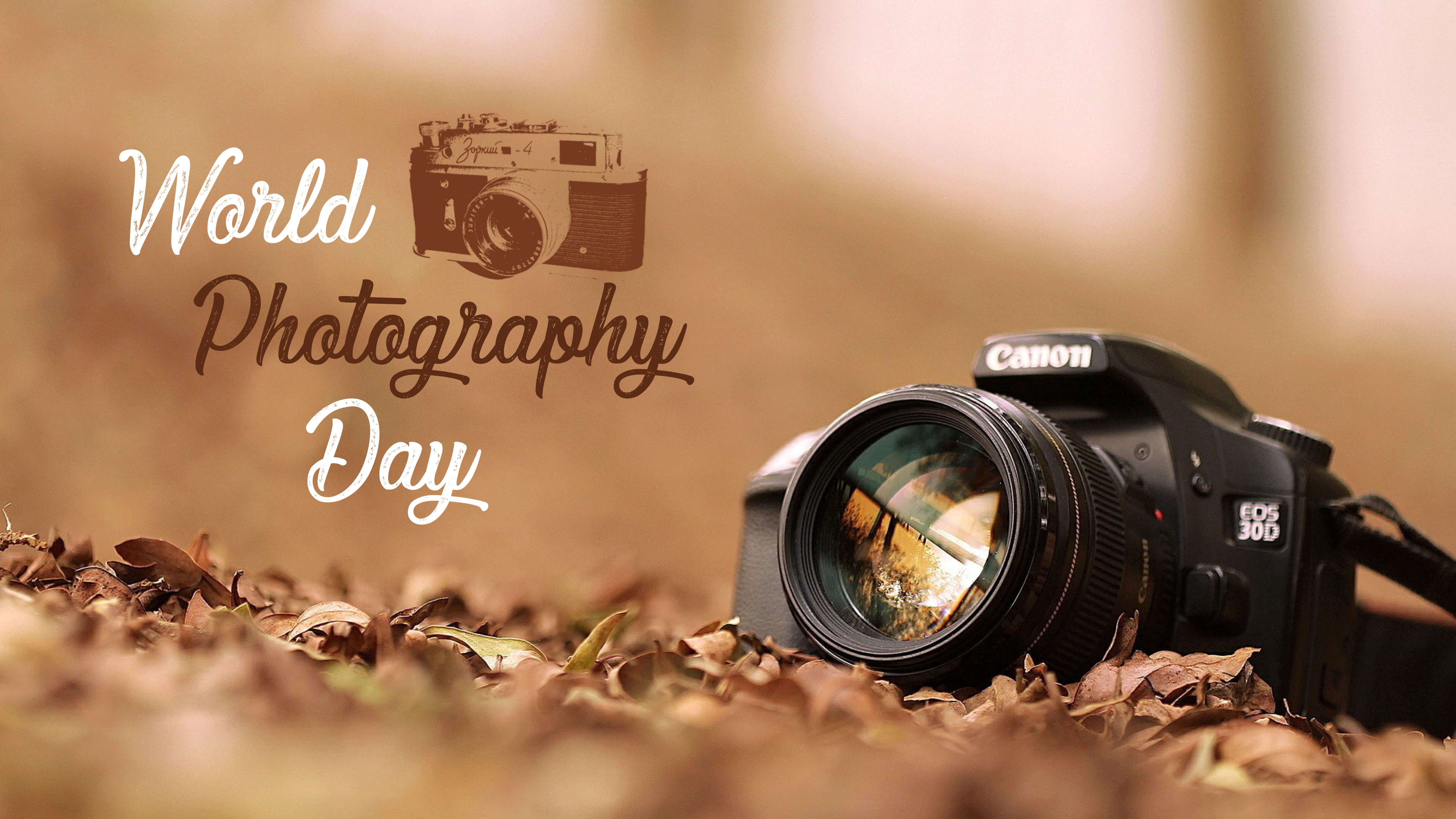 World Photography Day Camera  Lens 4k Hd Desktop Wallpaper