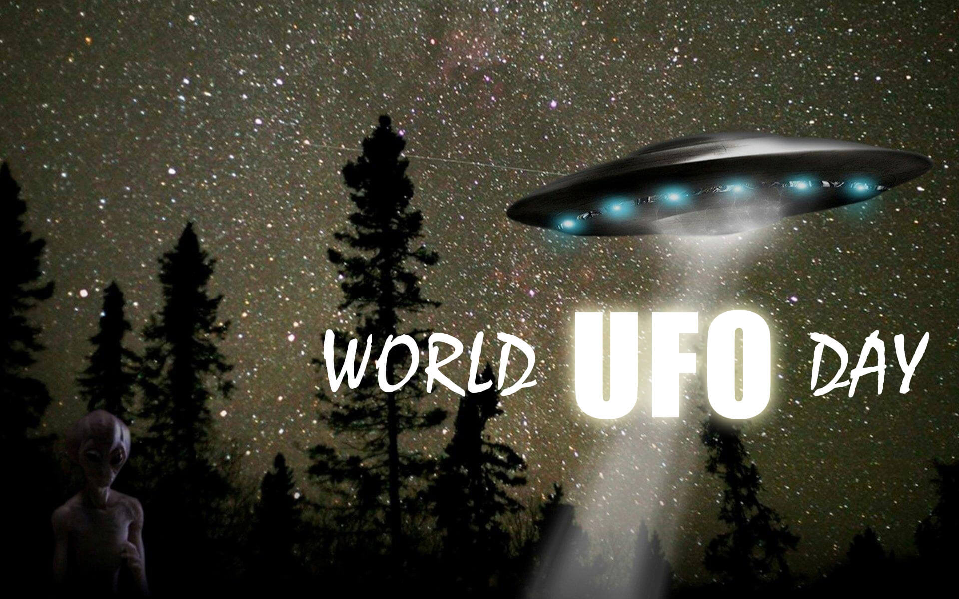 World Ufo Day Unidentified Flying Object Saucer Alien Hd ...