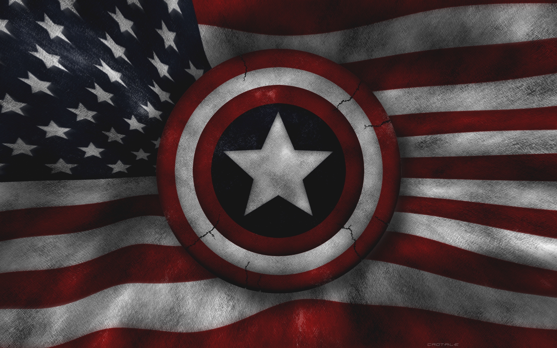 Captain America Flag Us